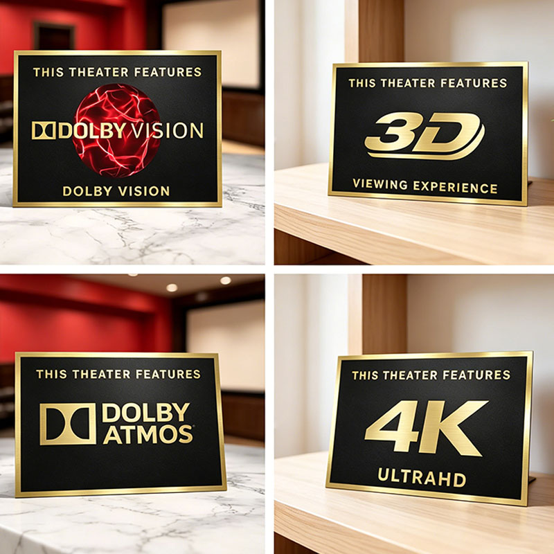 Home Cinema Room Accessories - لافتة سينما منزلية بتصميم عتيق، ديكور