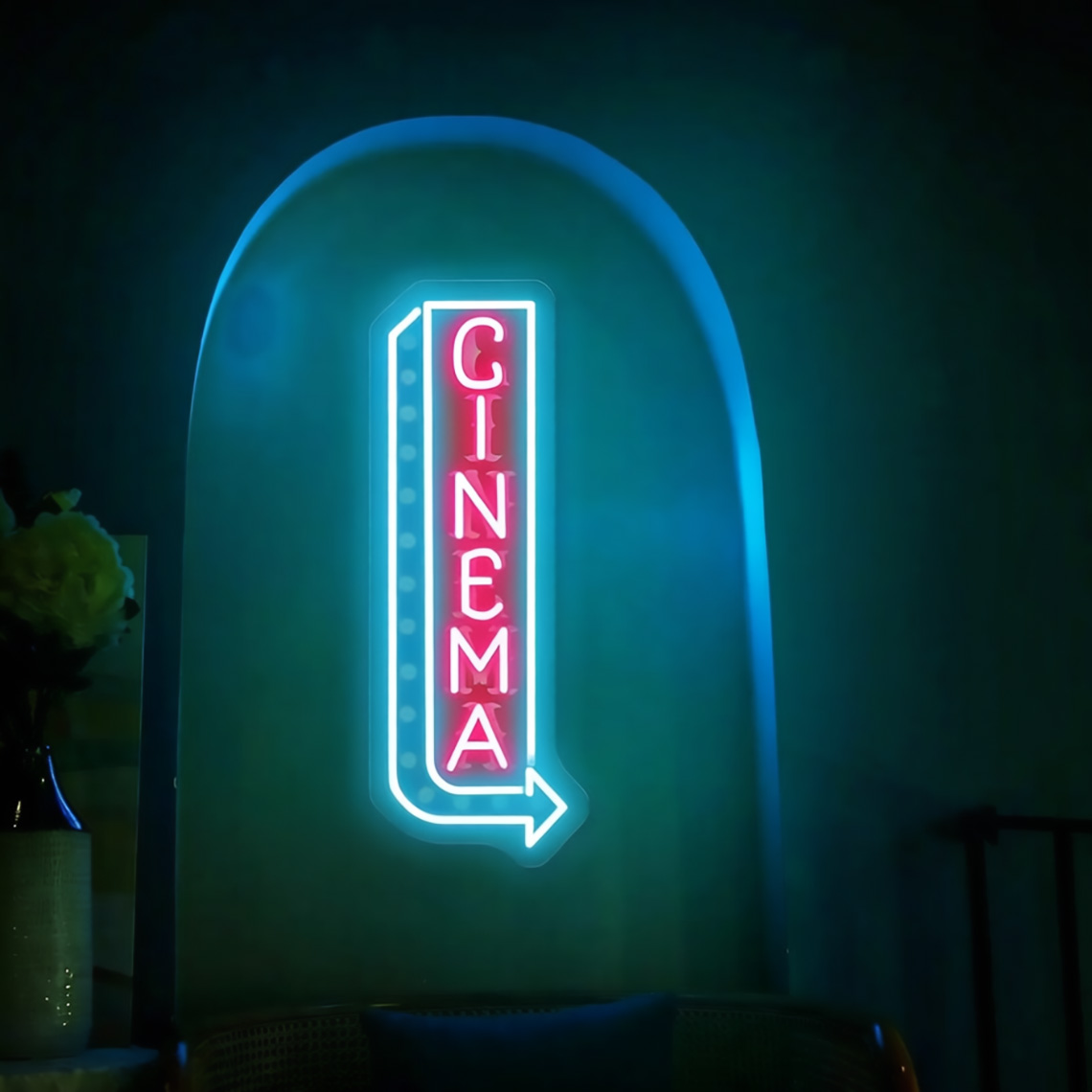 Home Cinema Food - لافتة نيون سينمائية، لافتة نيون لمشروبات