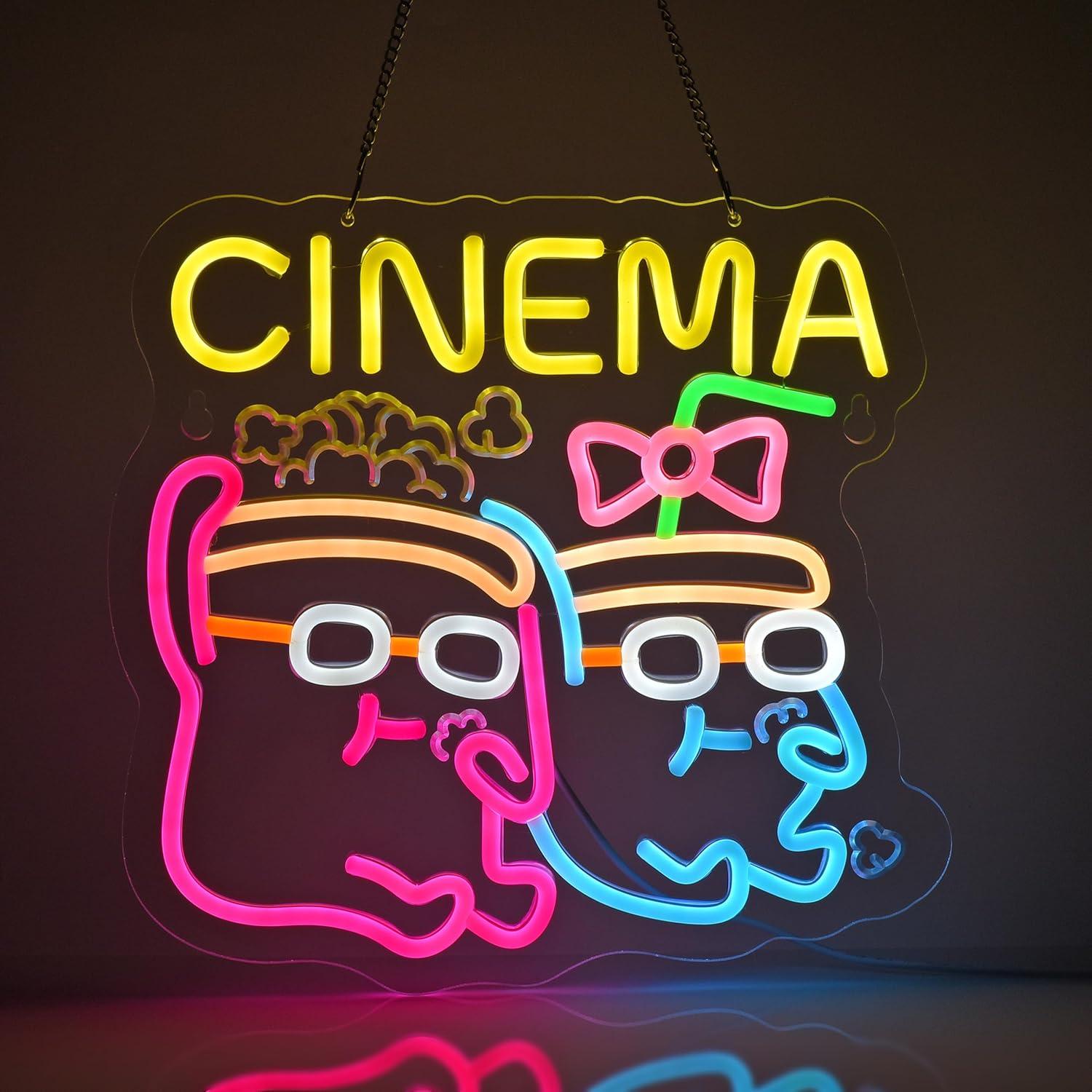 لافتة نيون للسينما قابلة للتعت - مراجعة Home Cinema Films وسعره