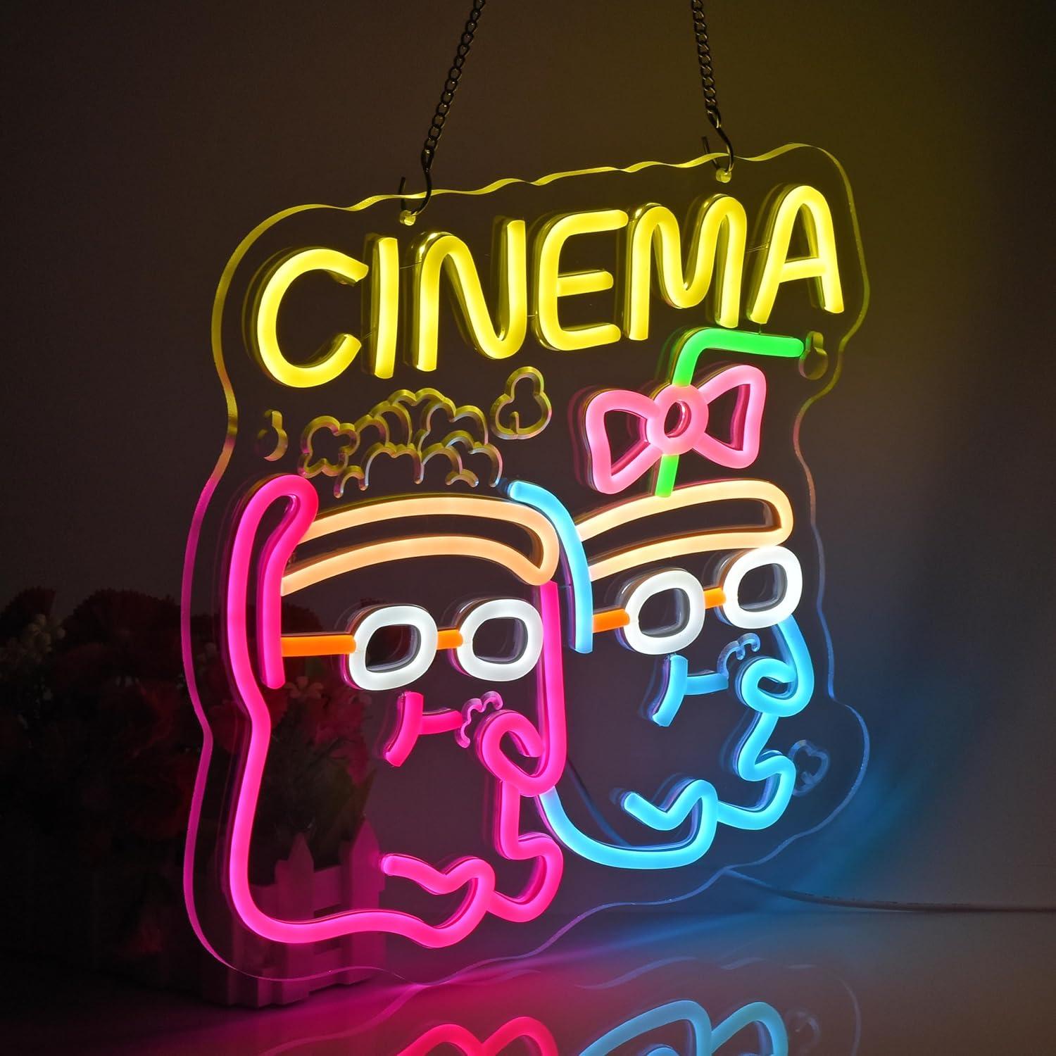 لافتة نيون للسينما قابلة للتعت - مراجعة Home Cinema Films وسعره