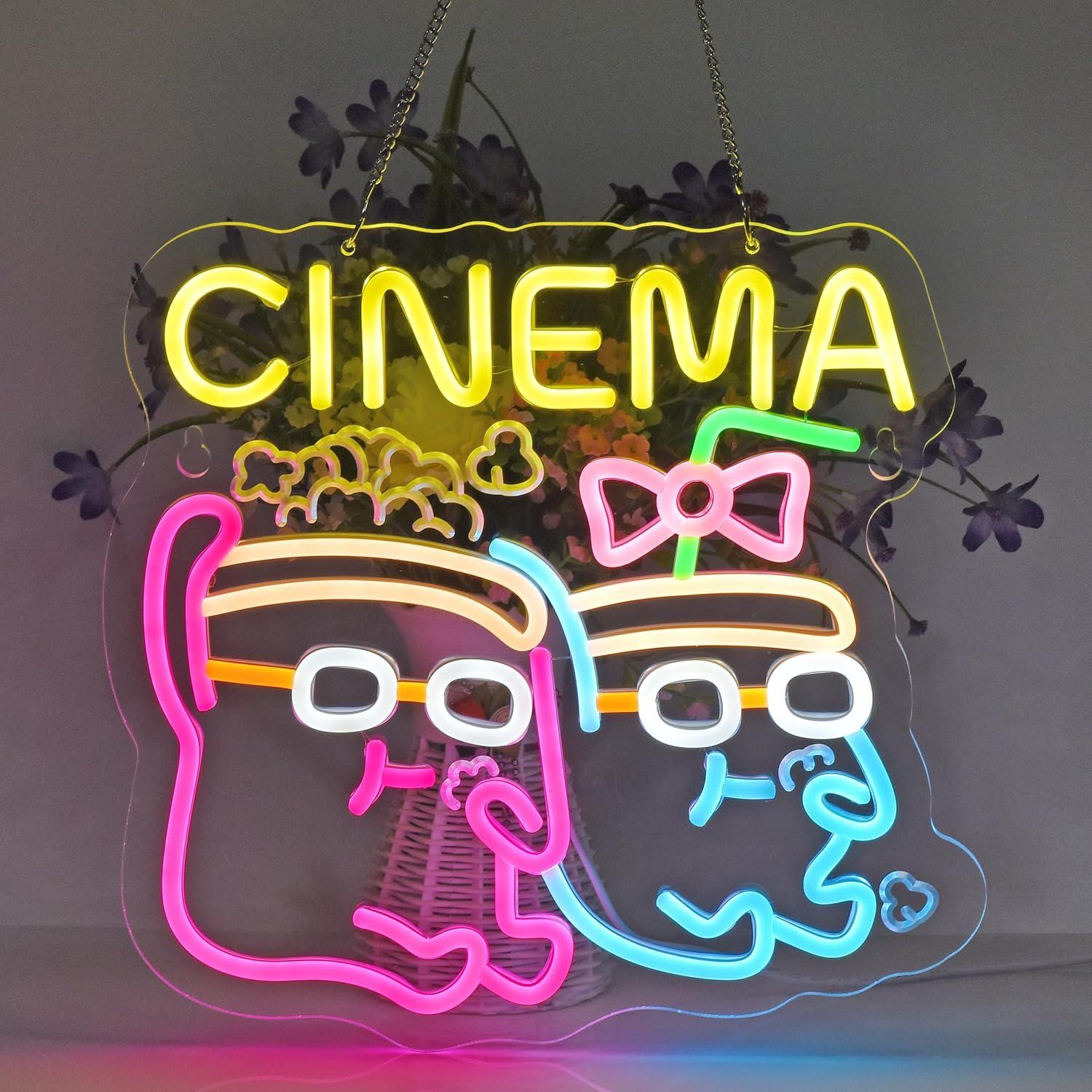لافتة نيون للسينما قابلة للتعت - مراجعة Home Cinema Films وسعره