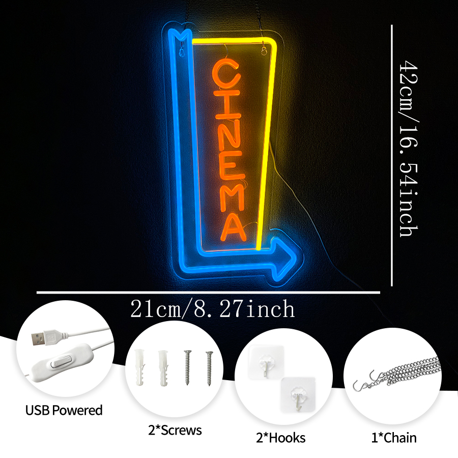 لافتة نيون LED على شكل سهم سين - مراجعة Home Cinema Guide وسعره