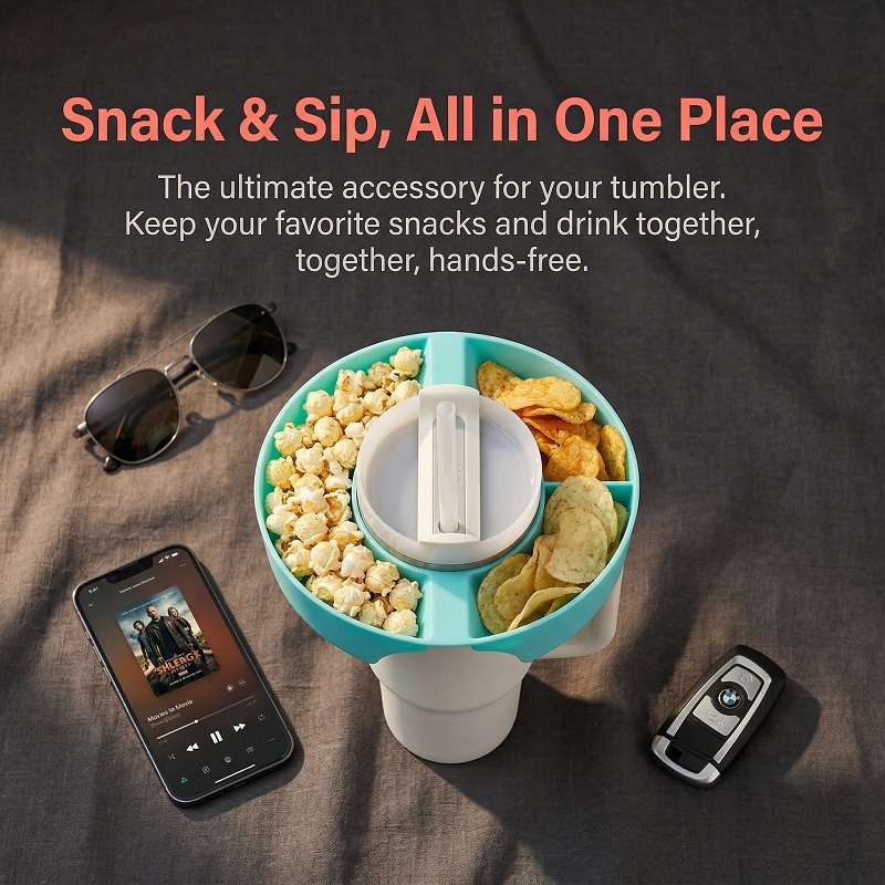 طبق وجبات خفيفة مقسم مع حامل أ - مراجعة Home Cinema Food وسعره