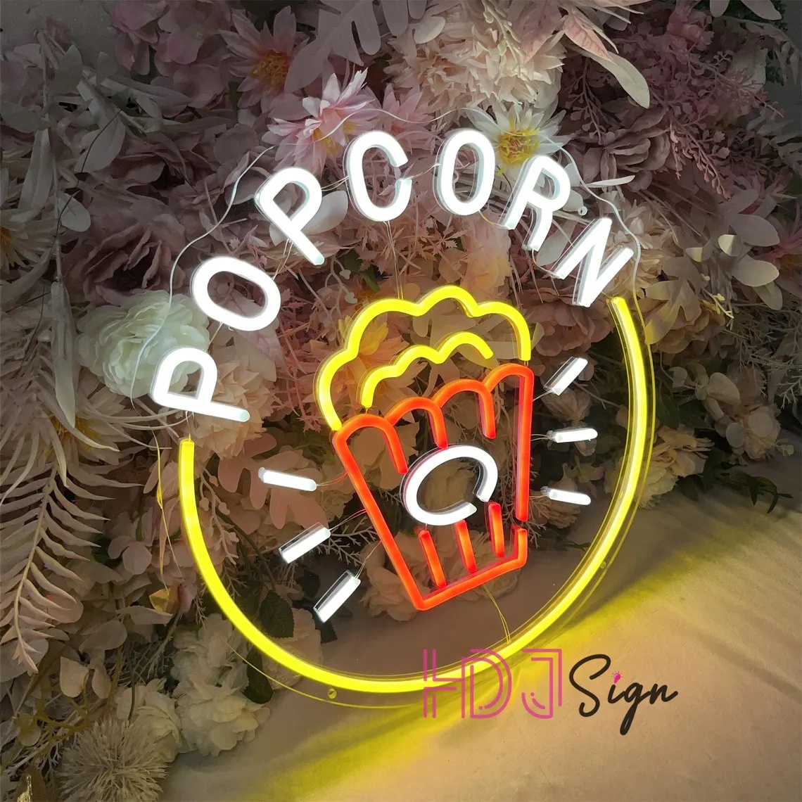 لافتة نيون LED على شكل الفشار، - مراجعة Home Cinema Food وسعره