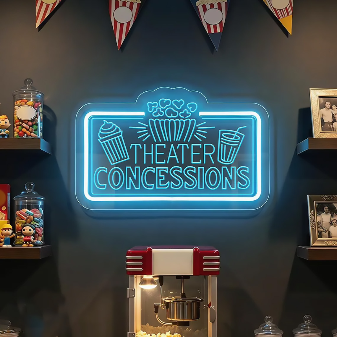 لافتة نيون لعروض السينما والمق - مراجعة Home Cinema Food وسعره